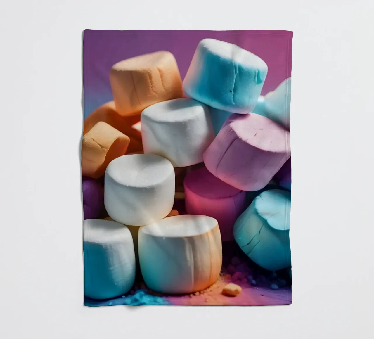 Marshmallow colorati impilati in modo giocoso coperta in pile da DesignDoodle