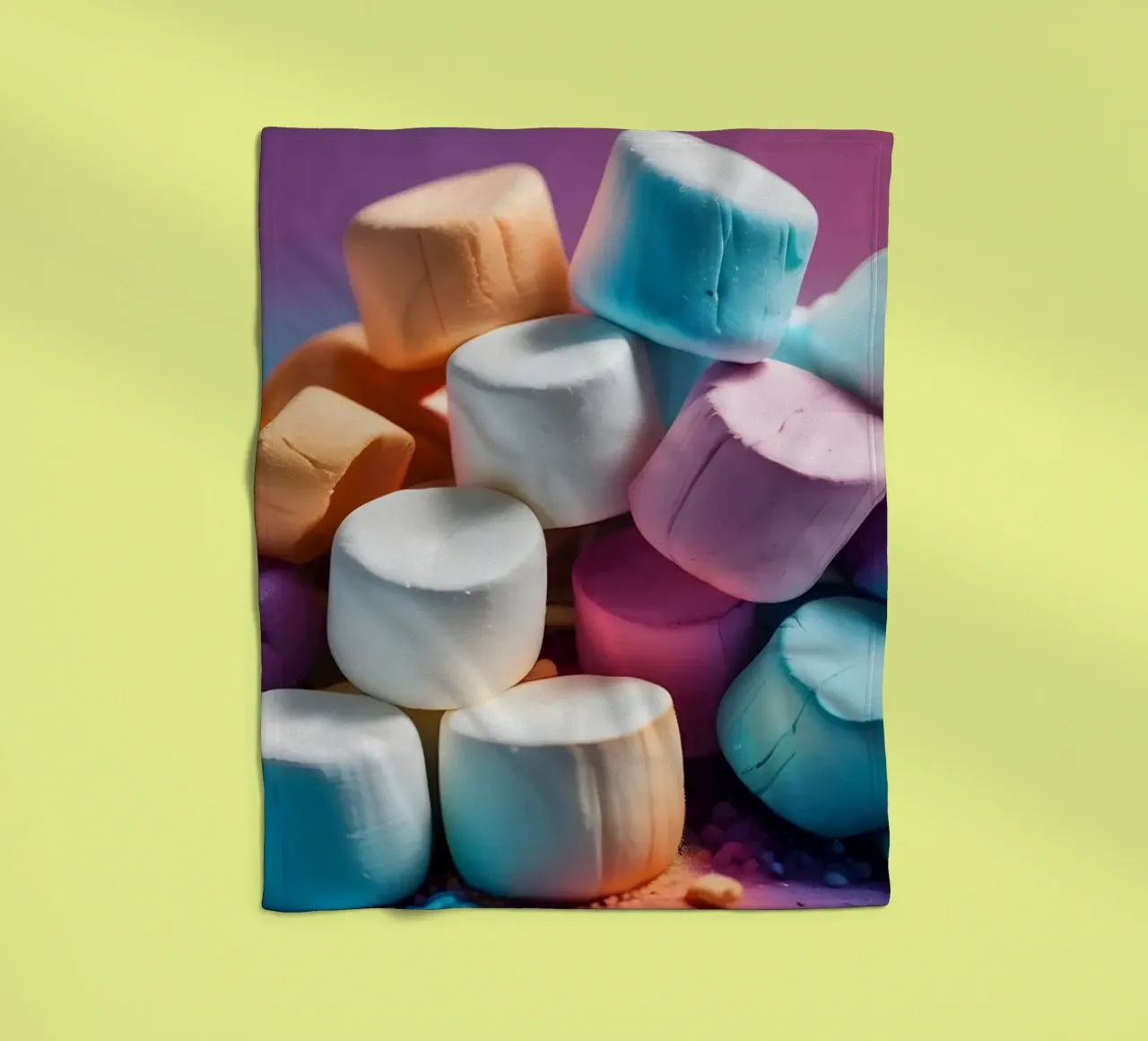 Marshmallow colorati impilati in modo giocoso coperta in pile da DesignDoodle