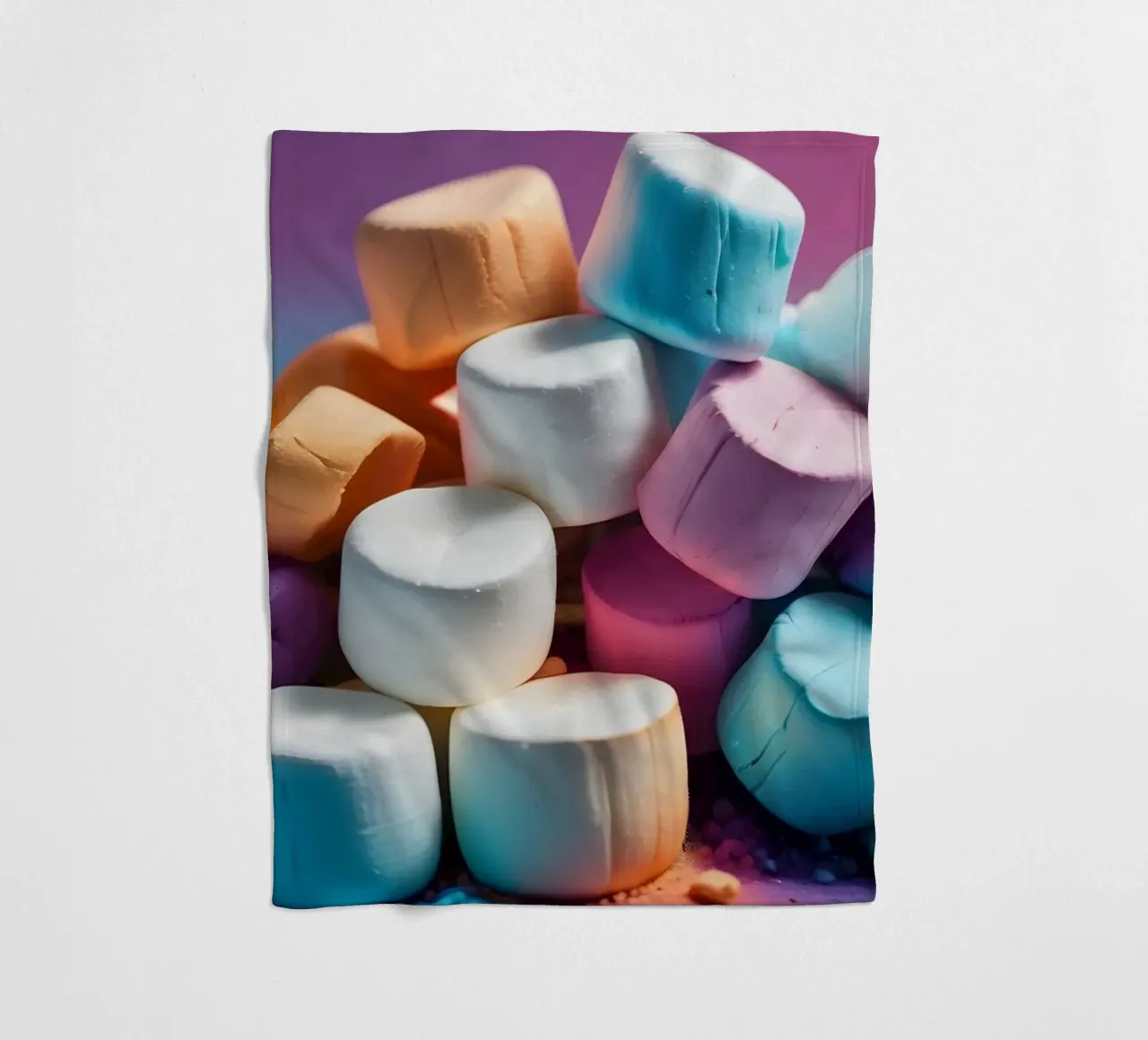 Marshmallow colorati impilati in modo giocoso coperta in pile da DesignDoodle