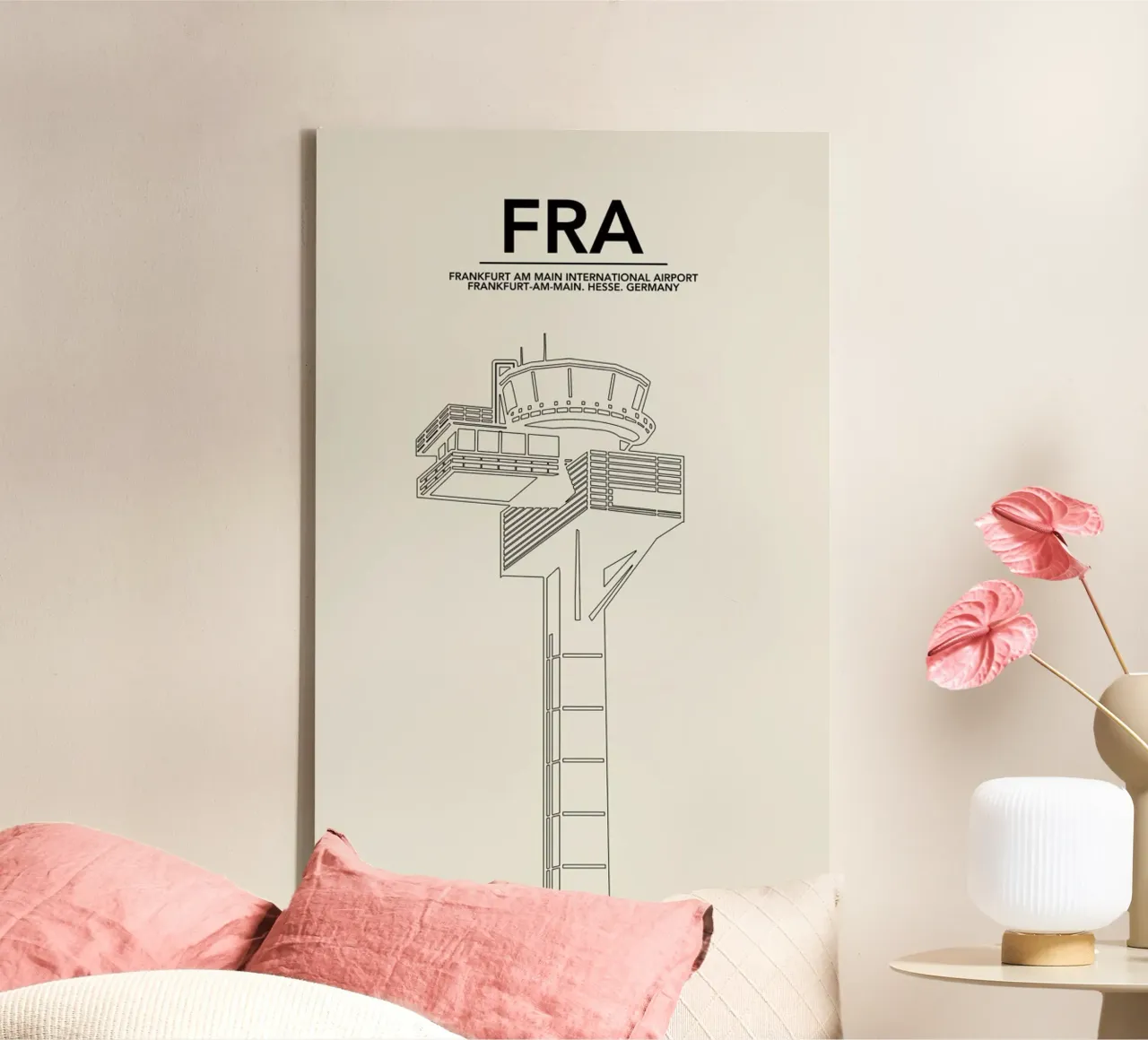 FRA Frankfurt Tower Leinwand von 08left