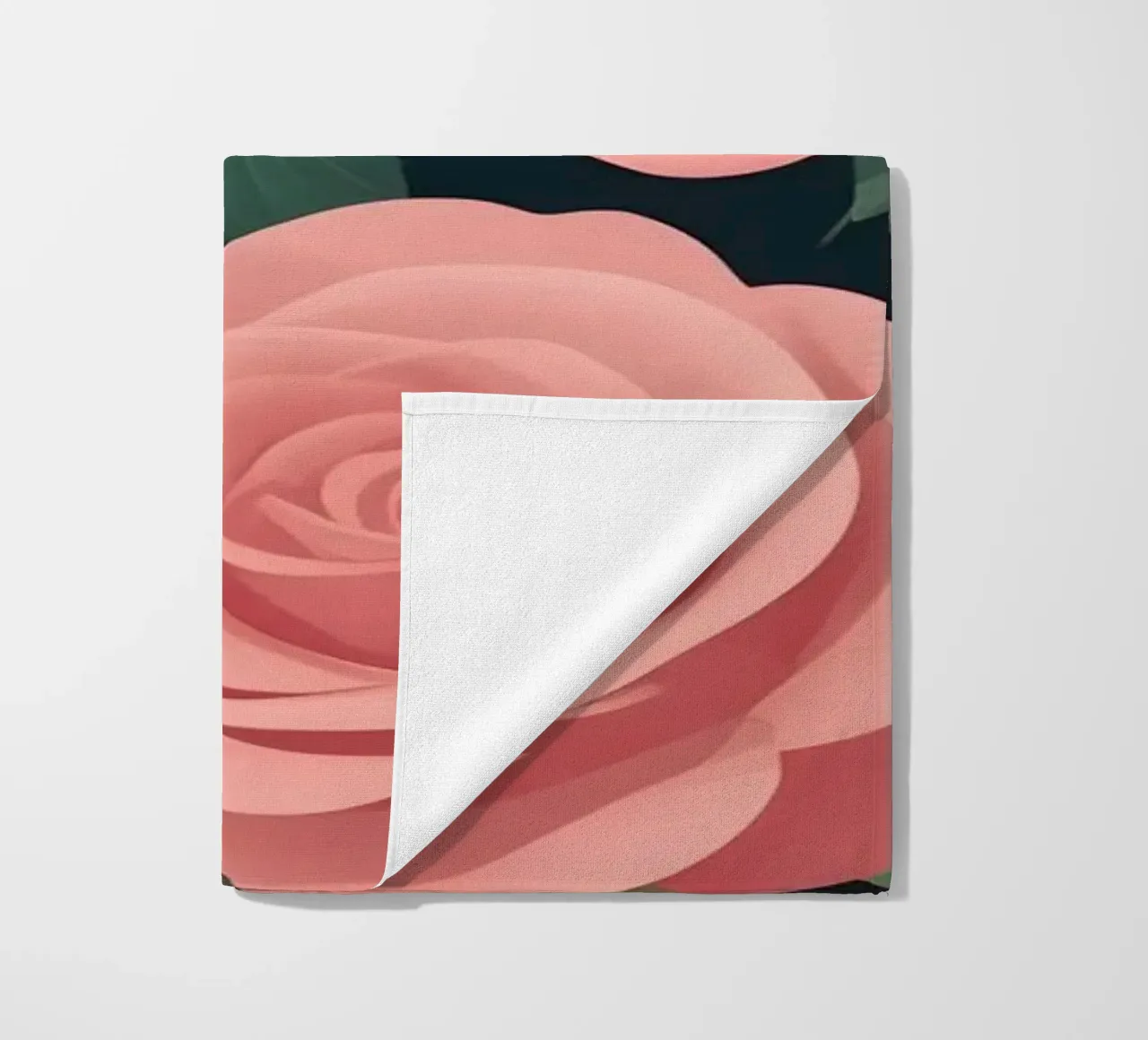 Eleganti rose rosa su sfondo scuro creano un'ambientazione di grande effetto. telo mare da DesignDoodle