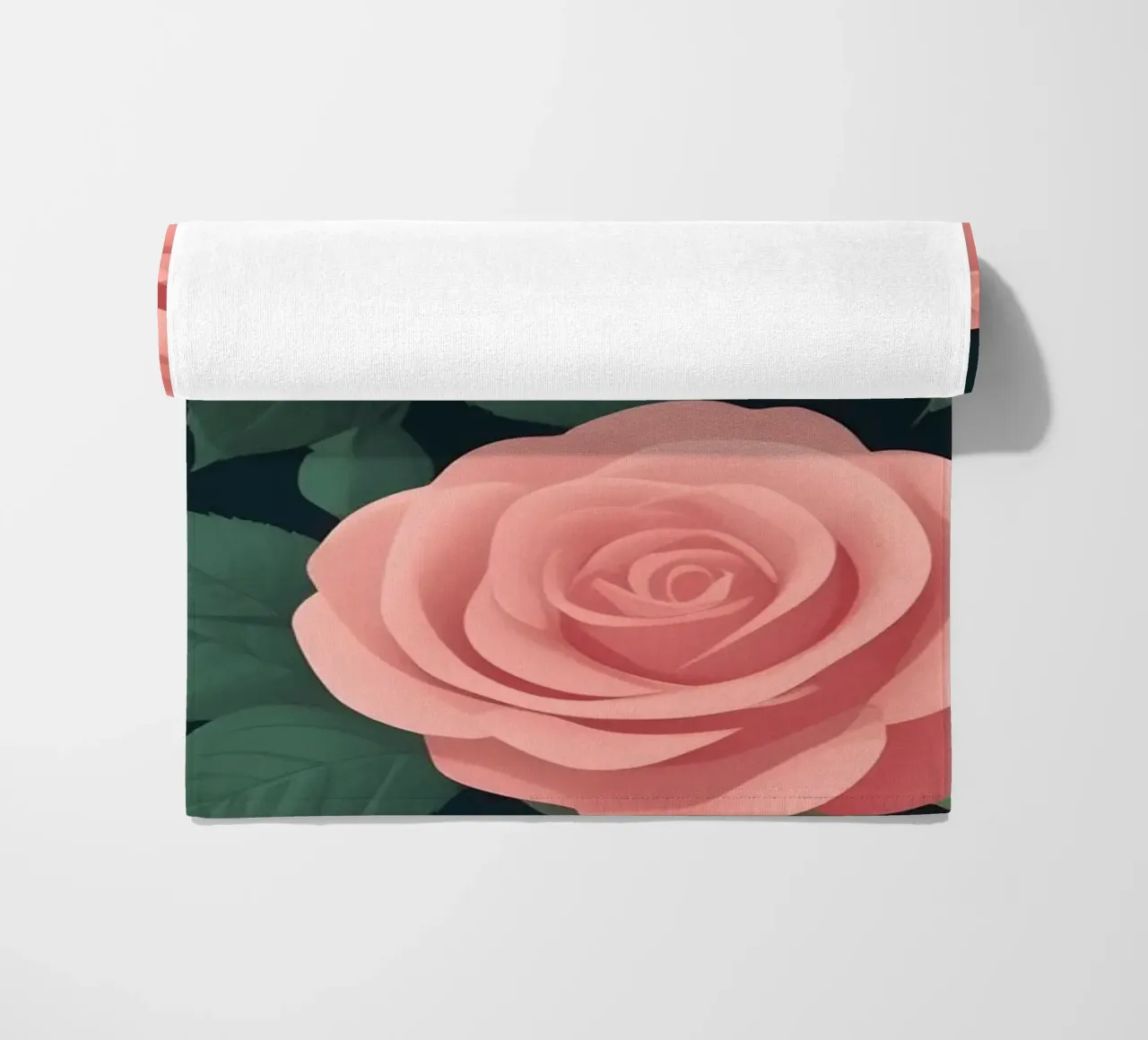 Eleganti rose rosa su sfondo scuro creano un'ambientazione di grande effetto. telo mare da DesignDoodle