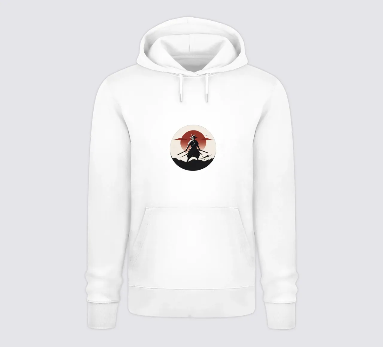Guerriero samurai in piedi con sicurezza con le spade felpa con cappuccio da DesignDoodle