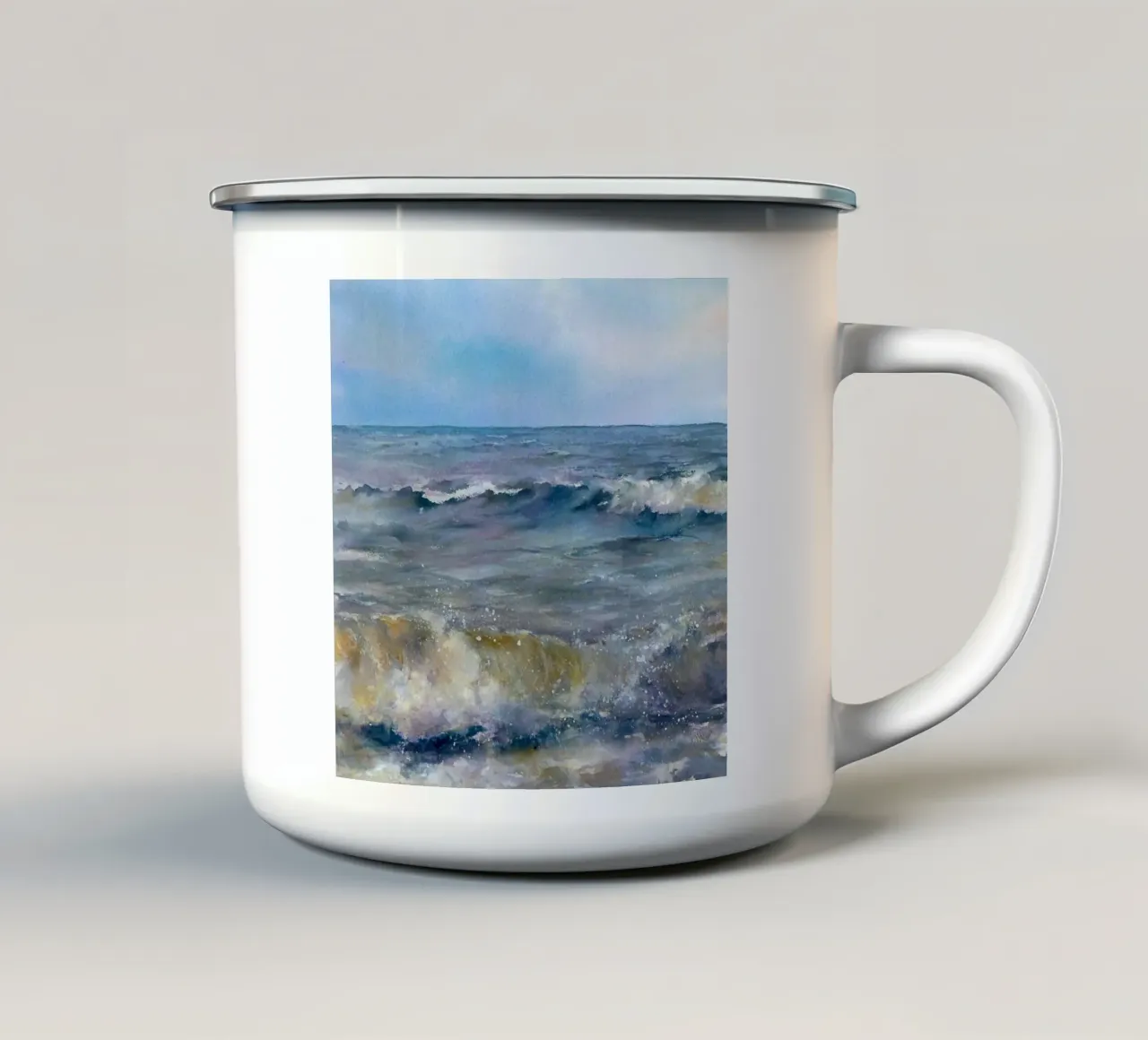 Momenti nel Mare del Nord tazza in smalto da Meeresaquarelle