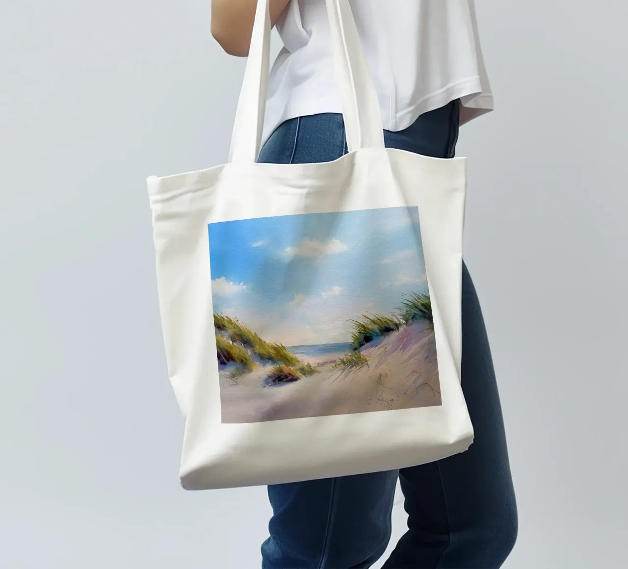 Path to the sea tote bag by Meeresaquarelle