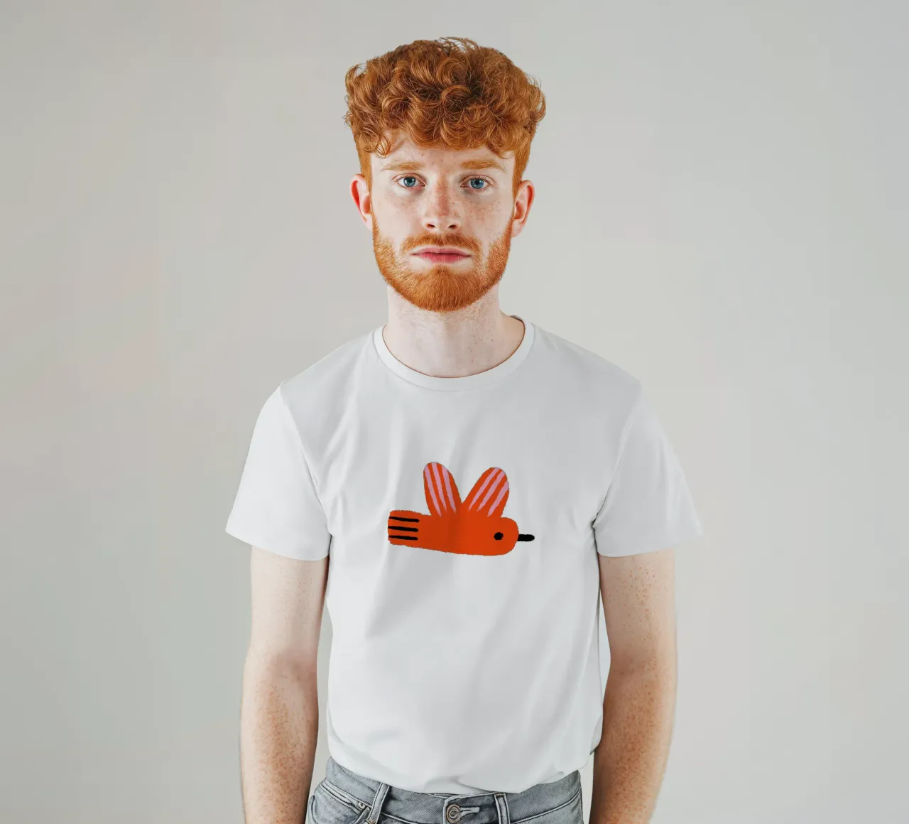 Rode vogel t-shirt van bueronoull