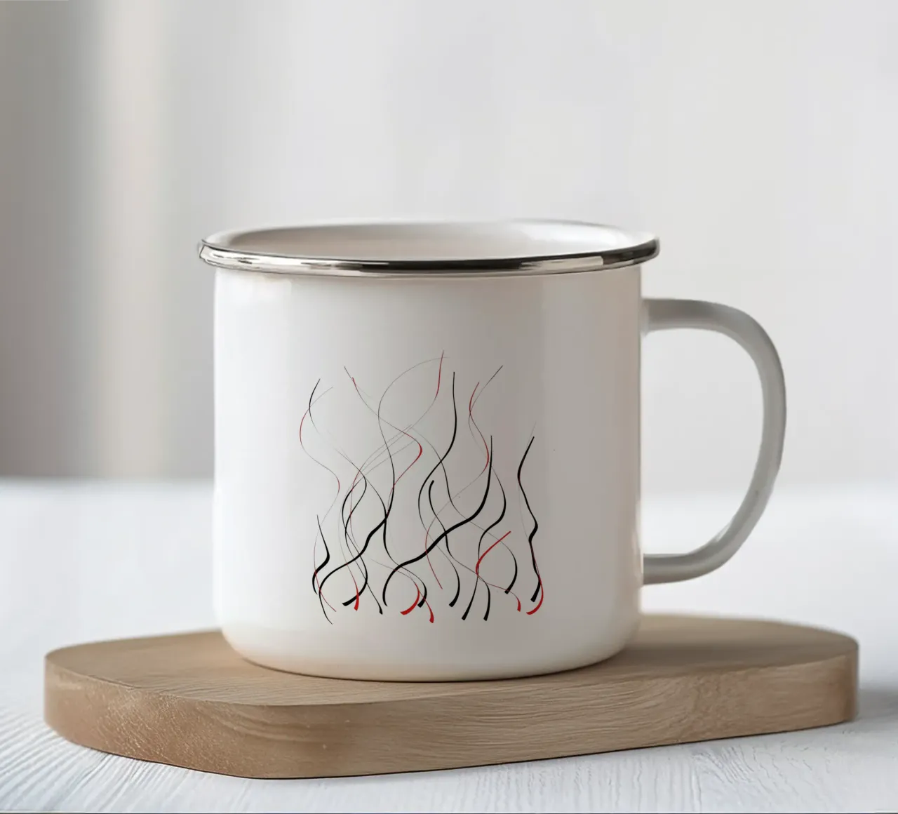 Ac abstract tazza in smalto da Rezh creations
