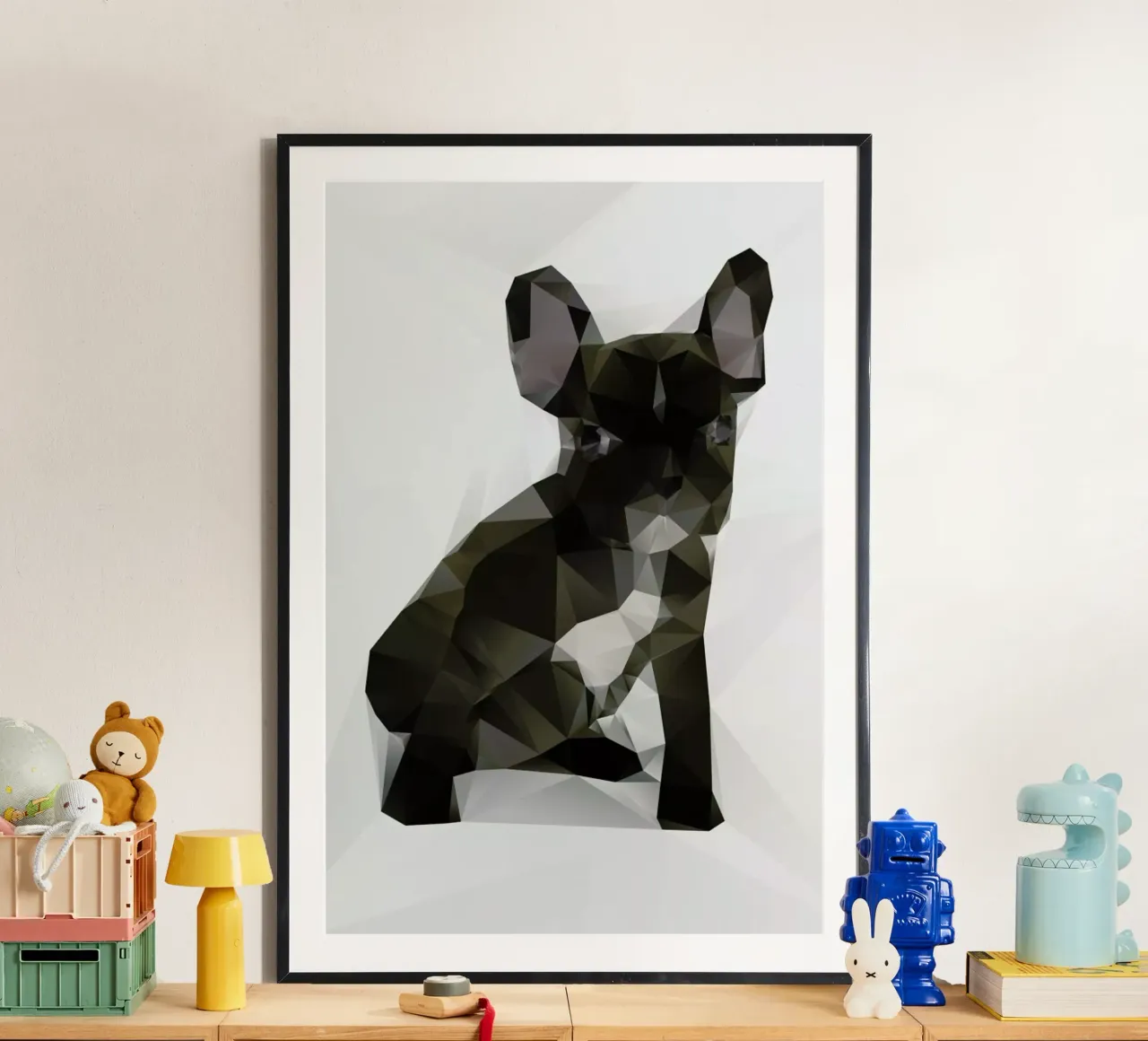 French Bulldog poster con telaio in plastica da Three Of The Possessed
