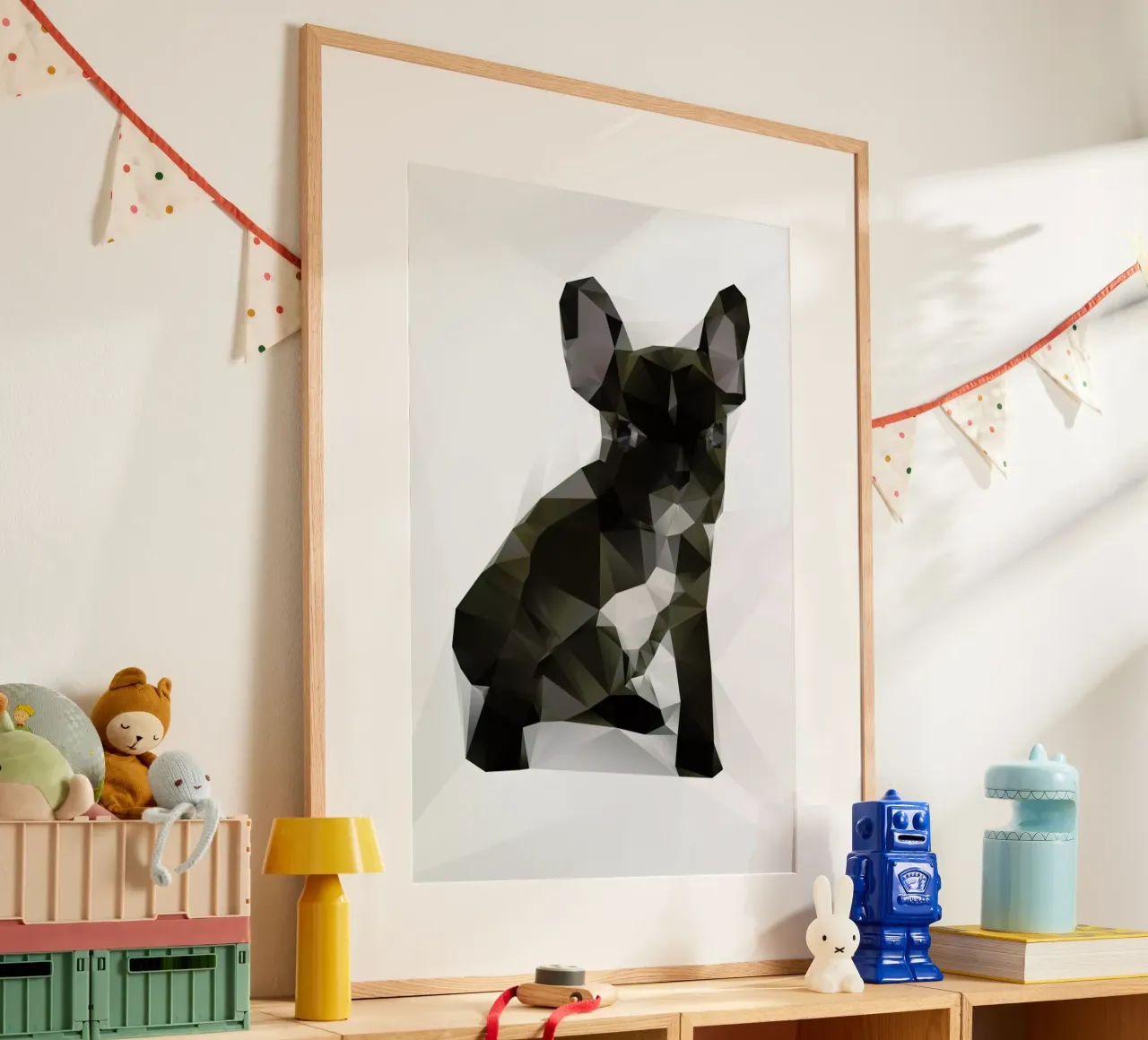 French Bulldog poster con telaio in plastica da Three Of The Possessed