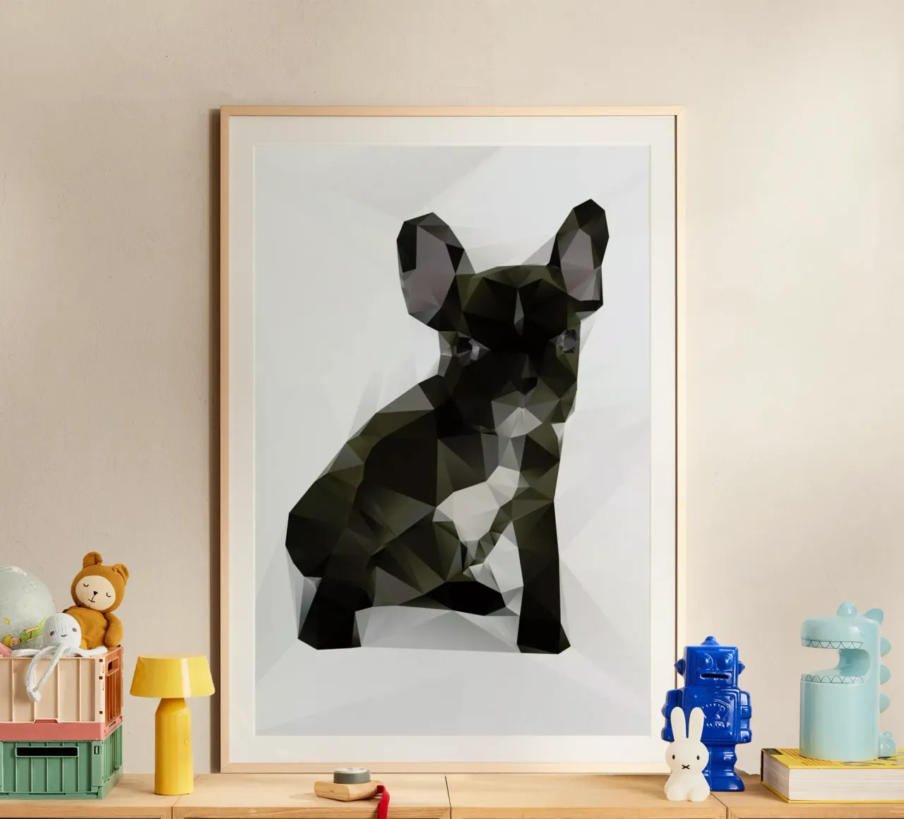 French Bulldog poster con telaio in plastica da Three Of The Possessed