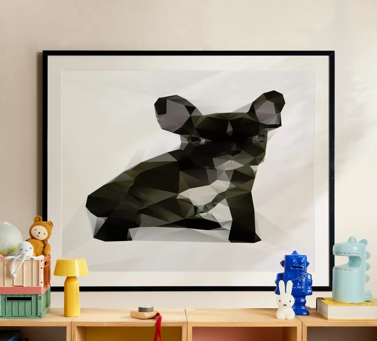French Bulldog poster con telaio in plastica da Three Of The Possessed