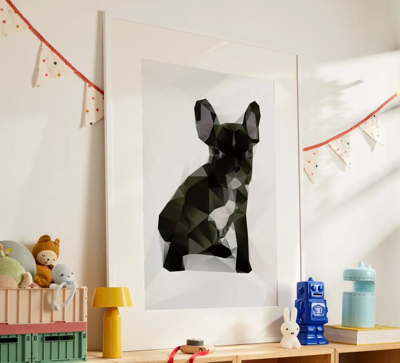 French Bulldog poster con telaio in plastica da Three Of The Possessed