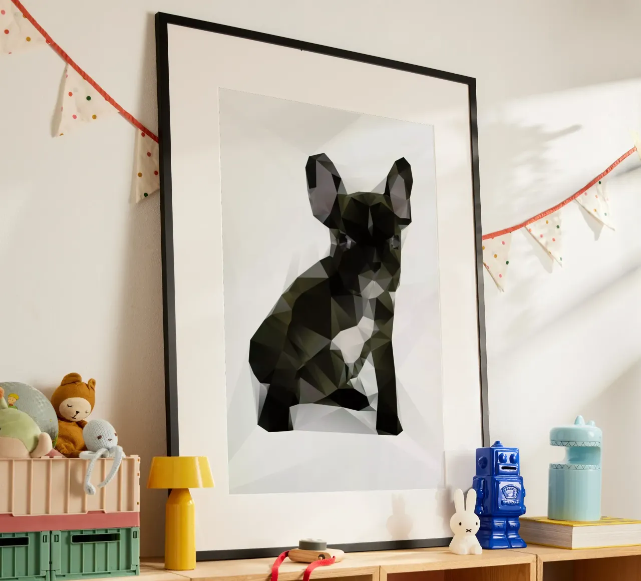 French Bulldog poster con telaio in plastica da Three Of The Possessed