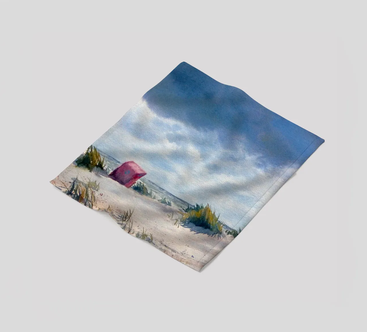 Sedia da spiaggia tra le dune coperta in pile da Meeresaquarelle