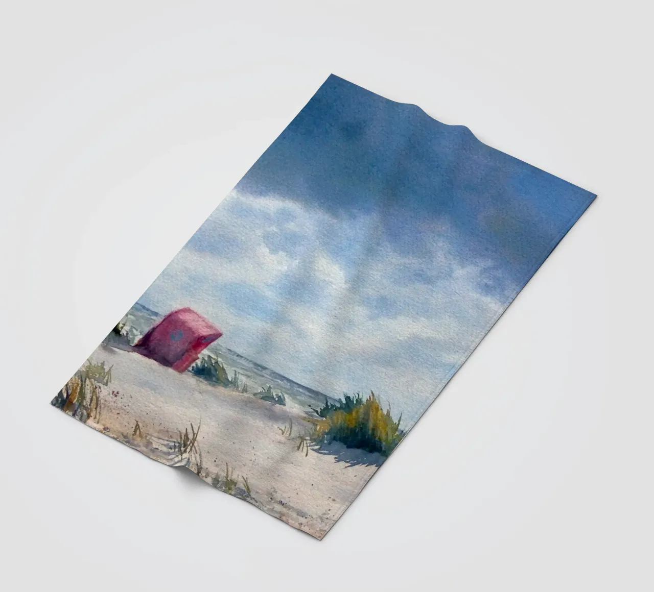 Sedia da spiaggia tra le dune coperta in pile da Meeresaquarelle