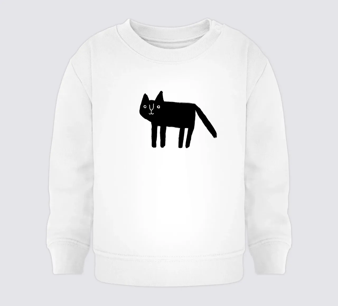 Gatto nero n. 1 felpa neonato da bueronoull