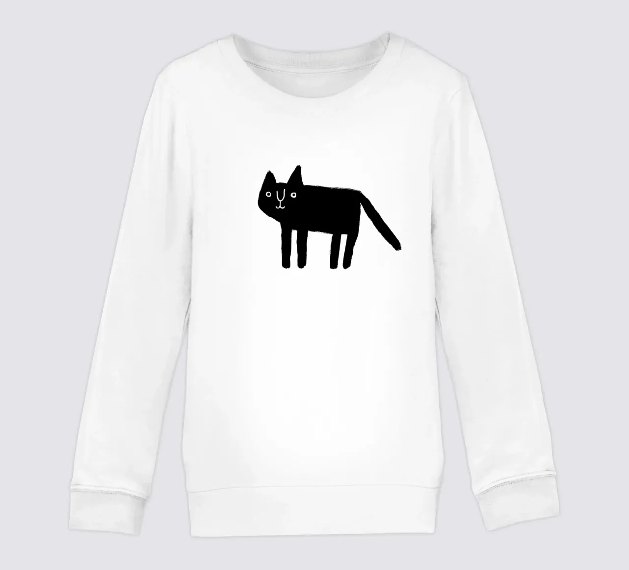 Gatto nero n. 1 felpa bambino da bueronoull