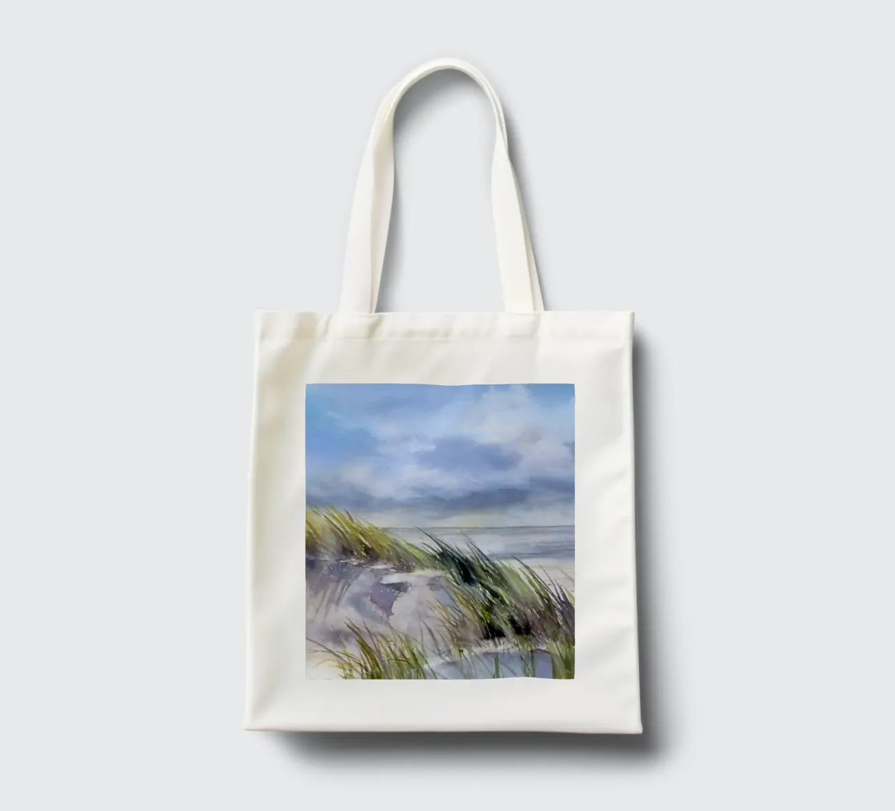 Sulla spiaggia borsa in juta da Meeresaquarelle