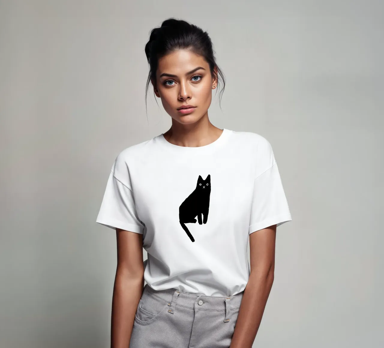 Gatto nero No2 t-shirt da bueronoull