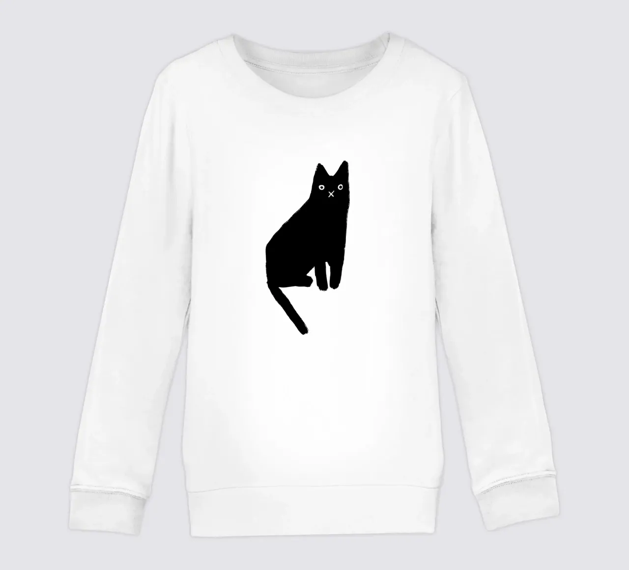 Gatto nero No2 felpa bambino da bueronoull