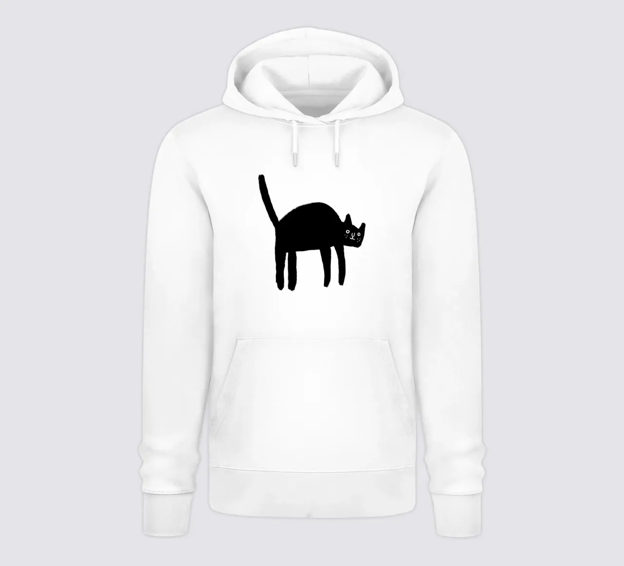 Gatto nero n. 3 felpa con cappuccio da bueronoull