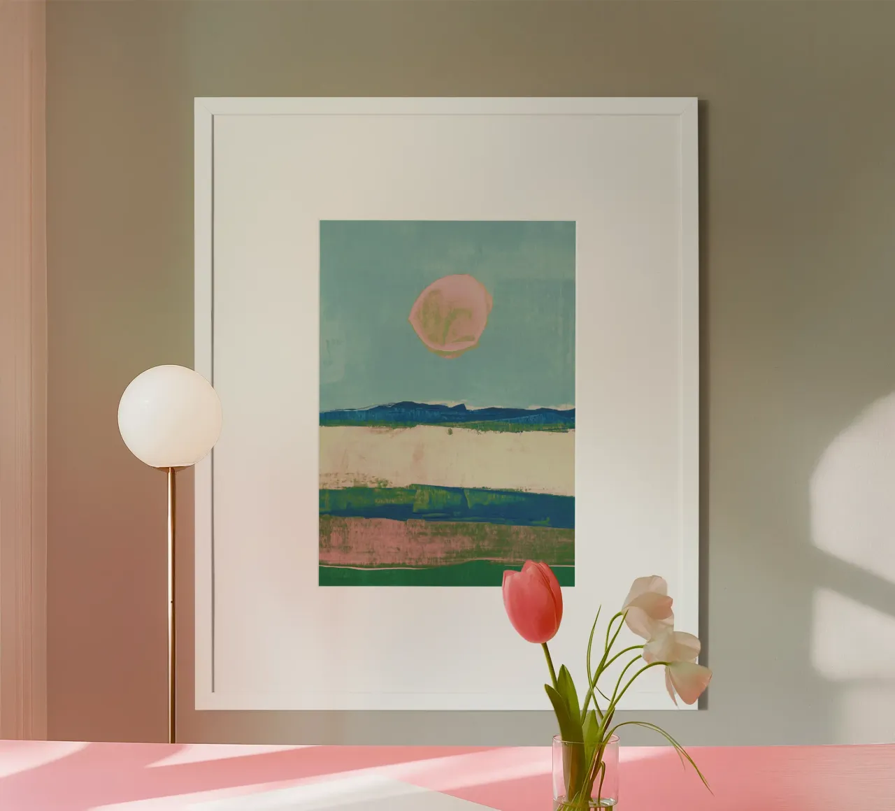 The End of Summer #1 poster with wooden frame by Alisa Galitsyna