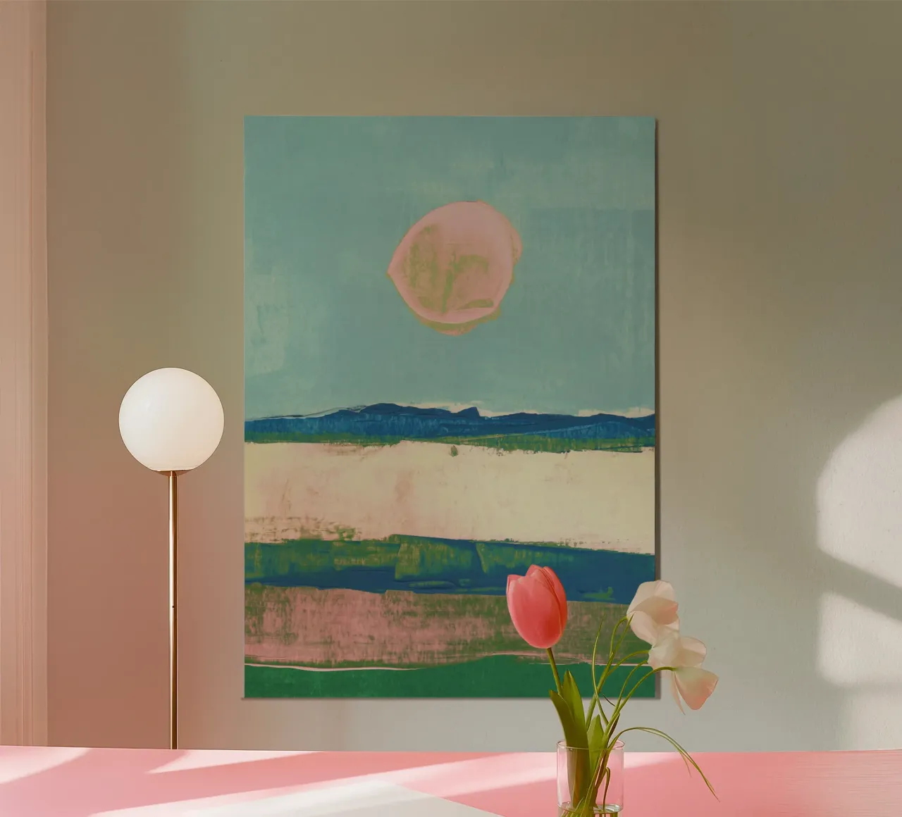 The End of Summer #1 poster with wooden frame by Alisa Galitsyna