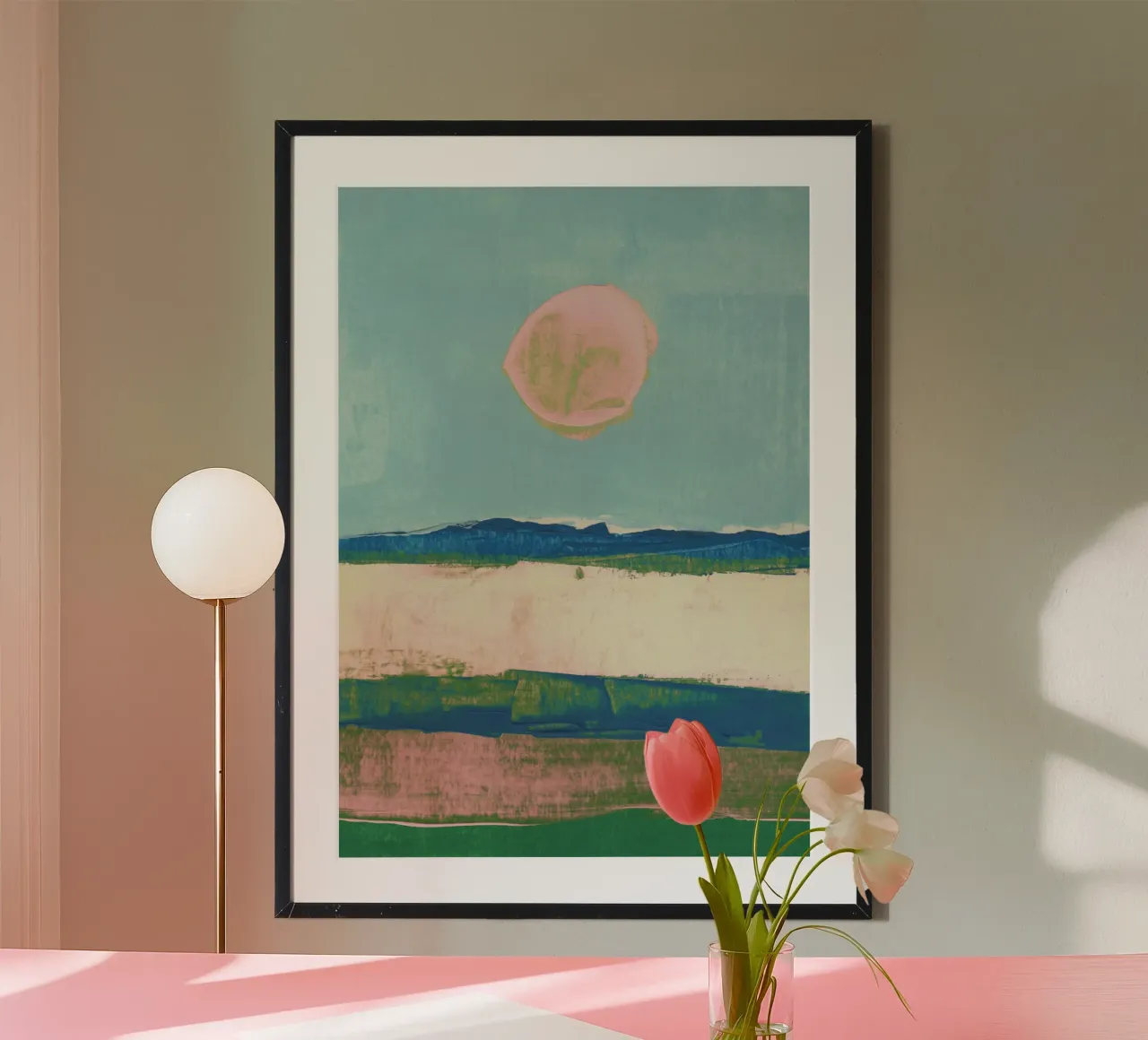 The End of Summer #1 poster with wooden frame by Alisa Galitsyna