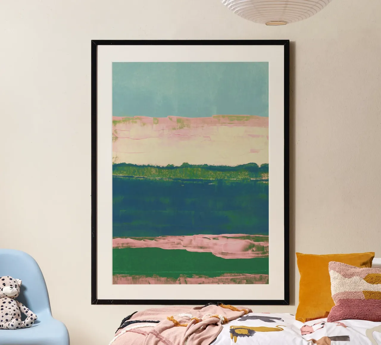 The End of Summer #2 poster with wooden frame by Alisa Galitsyna