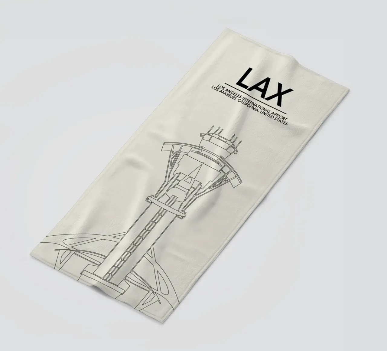 LAX Los Angeles Tower telo mare da 08left