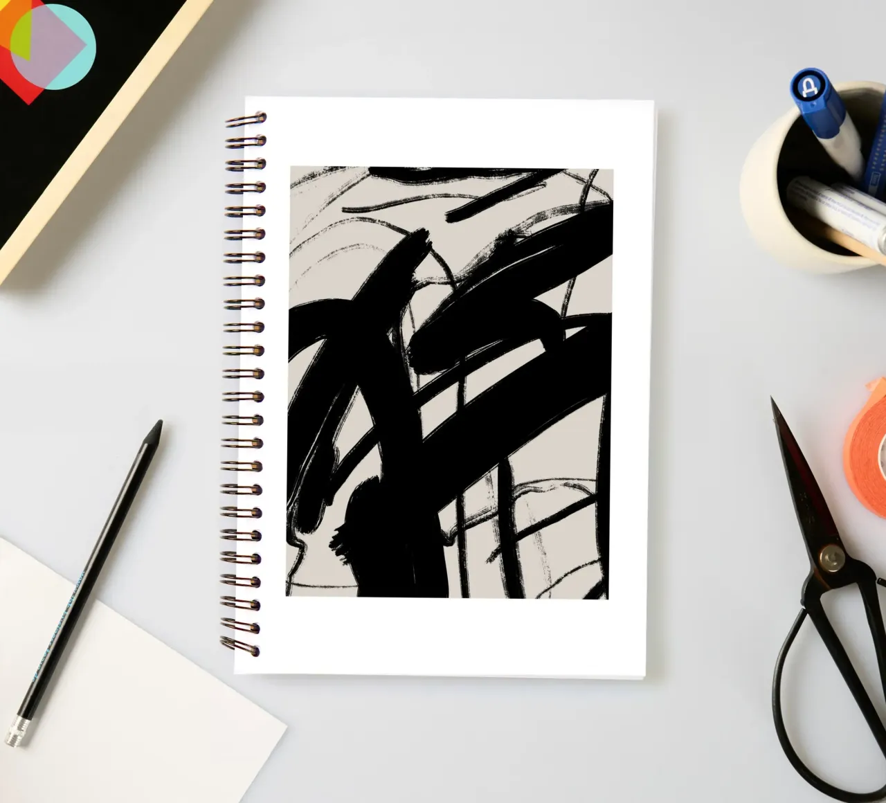 Wild Black spiral notebook by treechild