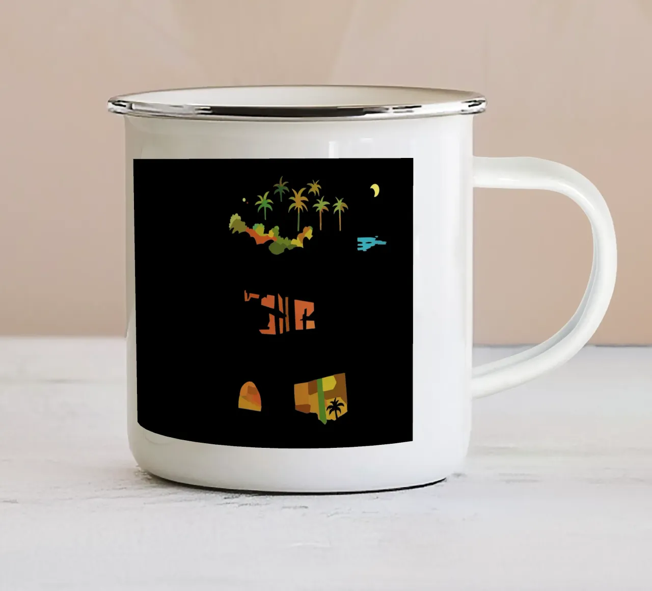 Martinica di notte tazza in smalto da C.WILL