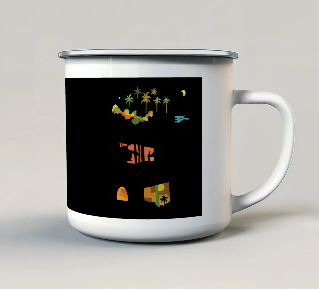 Martinica di notte tazza in smalto da C.WILL