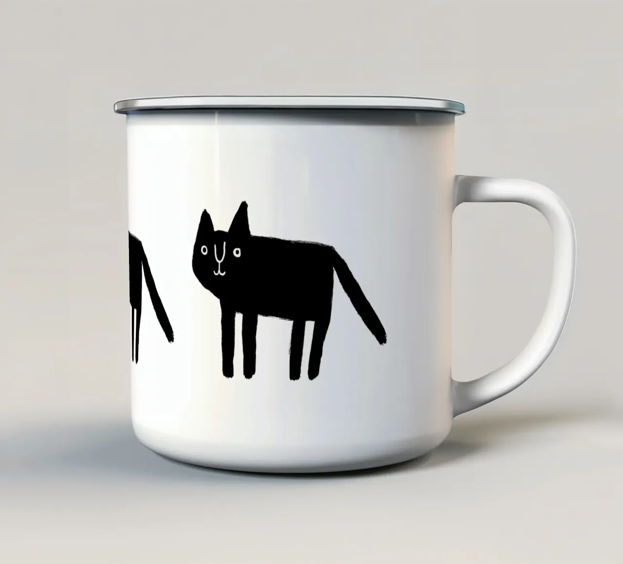 Gatti divertenti No1 tazza in smalto da bueronoull
