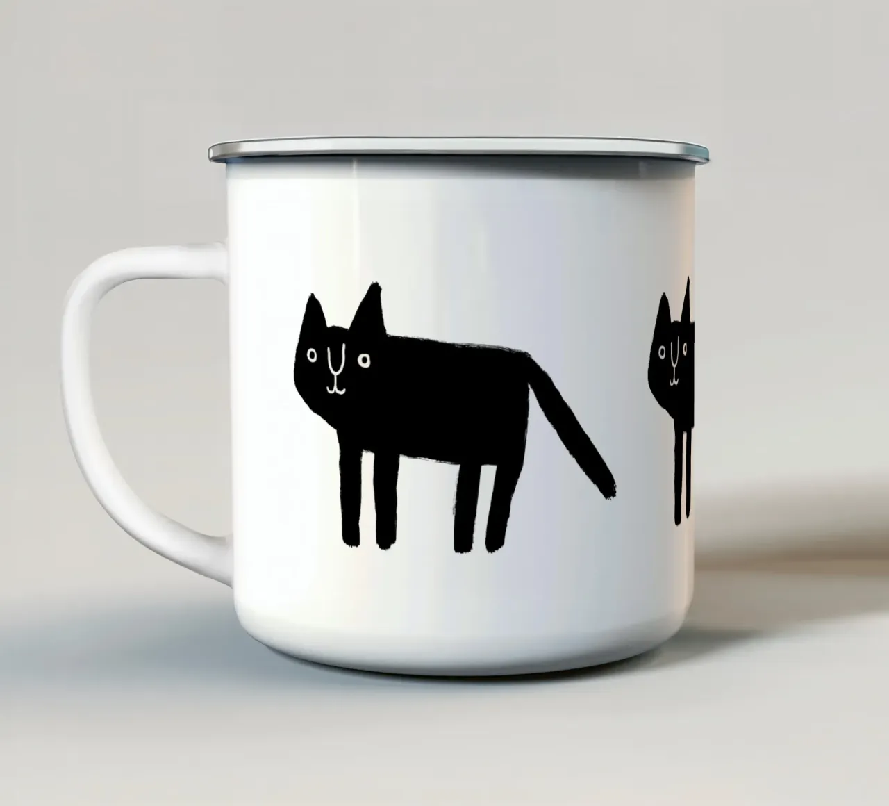 Gatti divertenti No1 tazza in smalto da bueronoull