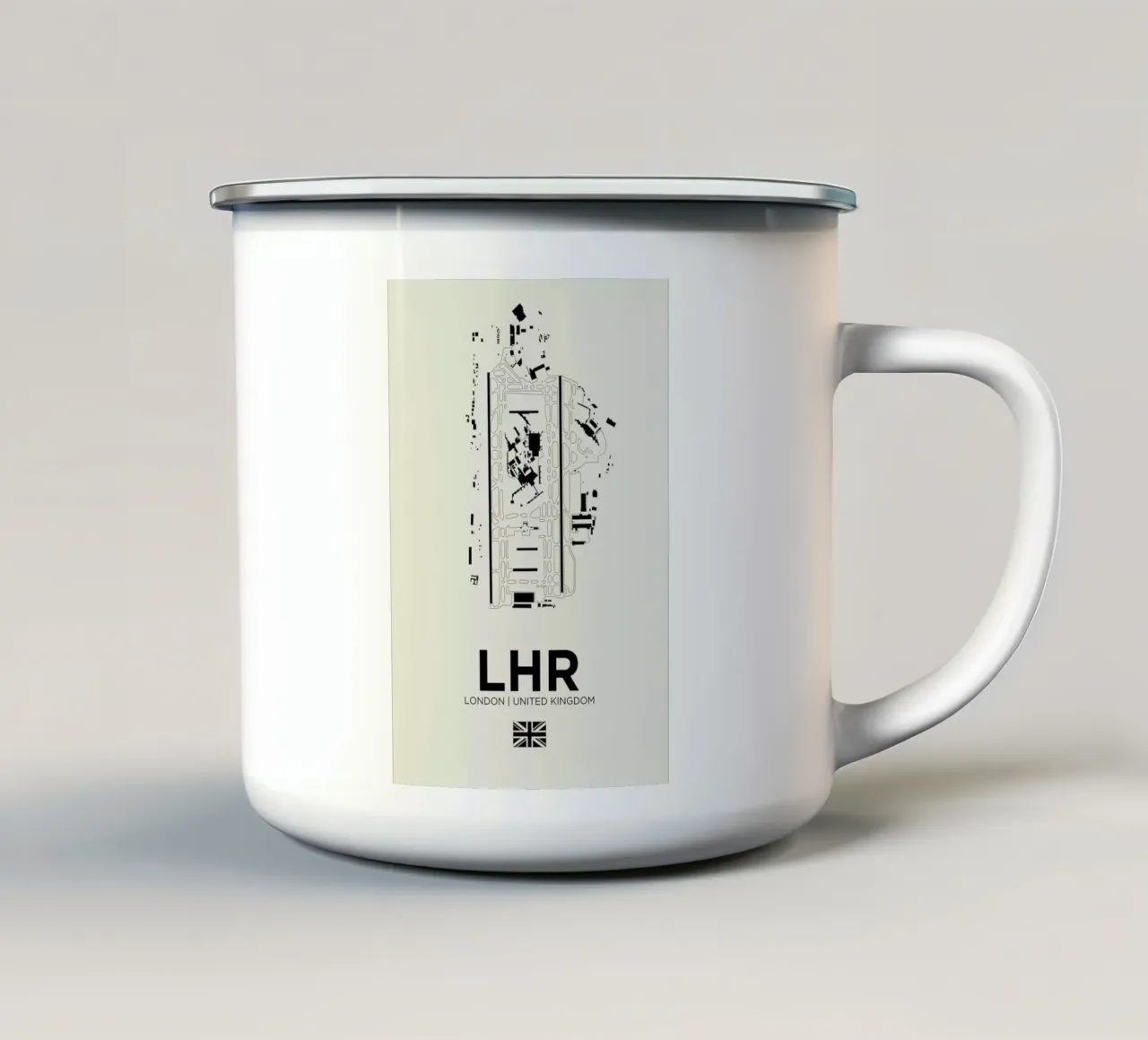 LHR Aiport London tazza in smalto da 08left