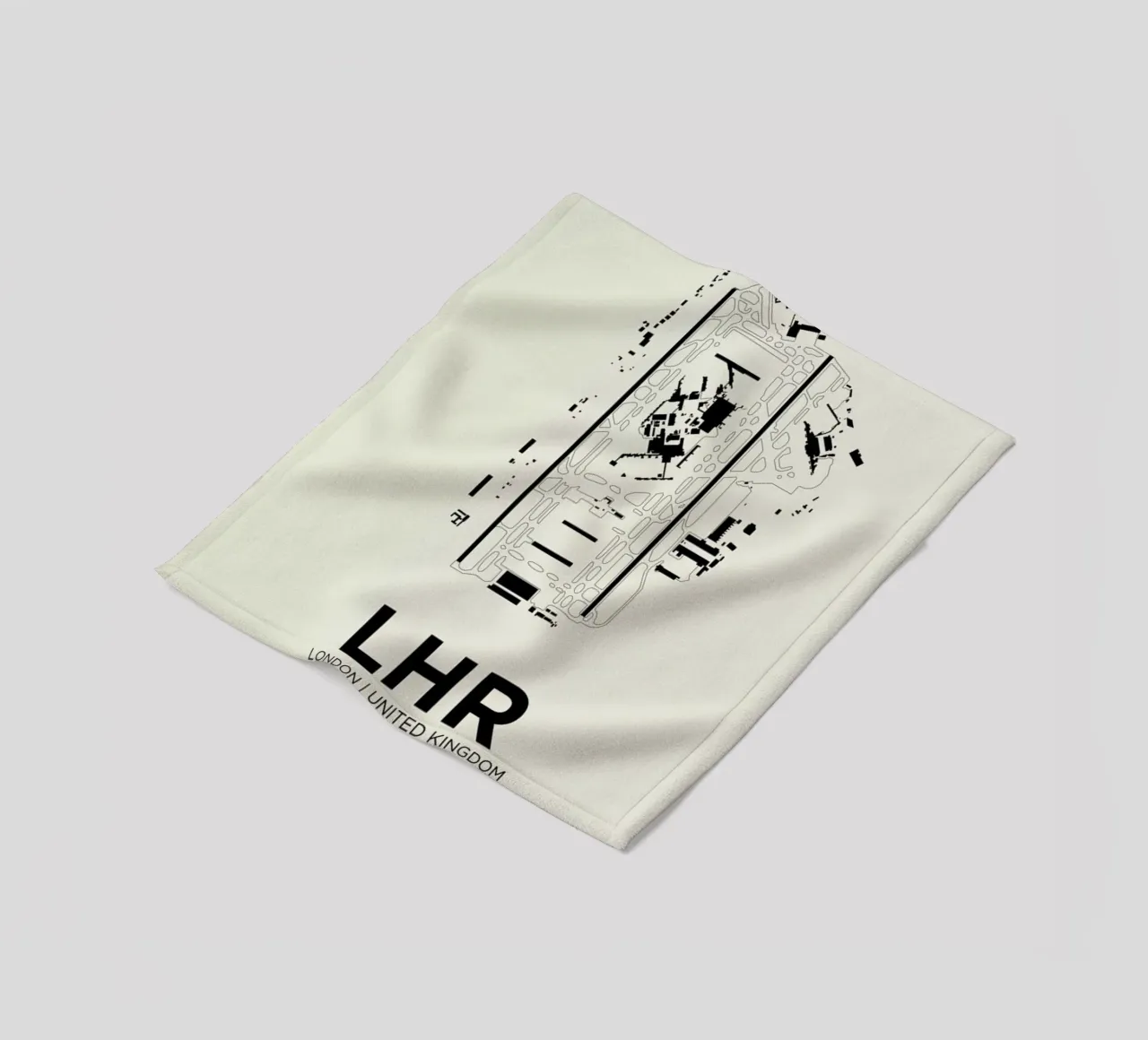 LHR Aiport London fleece blanket by 08left