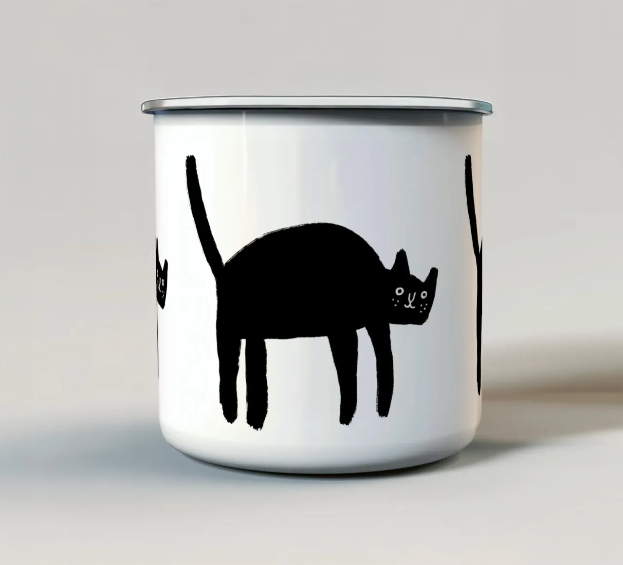 Gatti divertenti No2 tazza in smalto da bueronoull