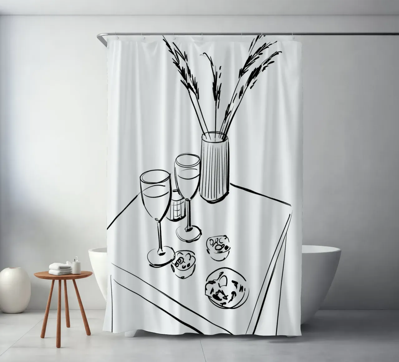 Table Still Life tenda da doccia da treechild