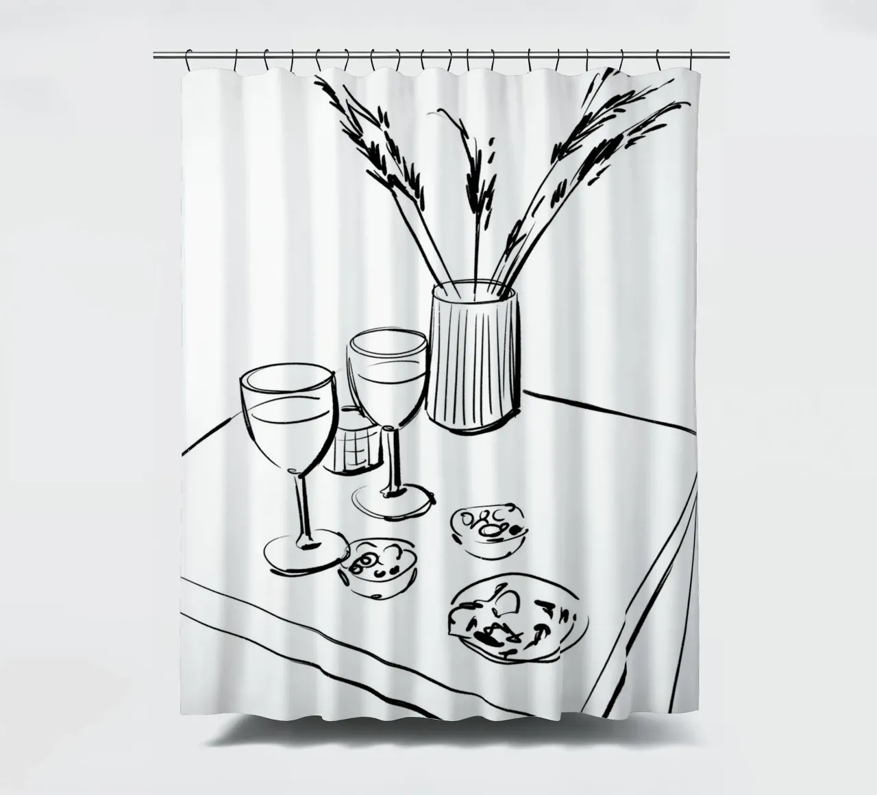 Table Still Life tenda da doccia da treechild