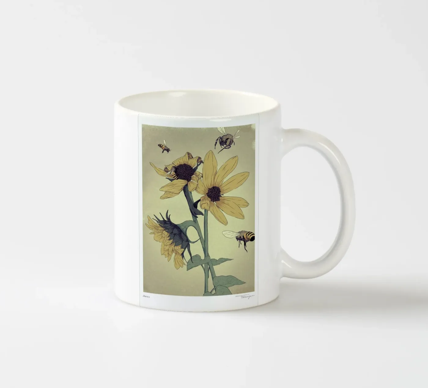Bees ceramic mug by Faunesque