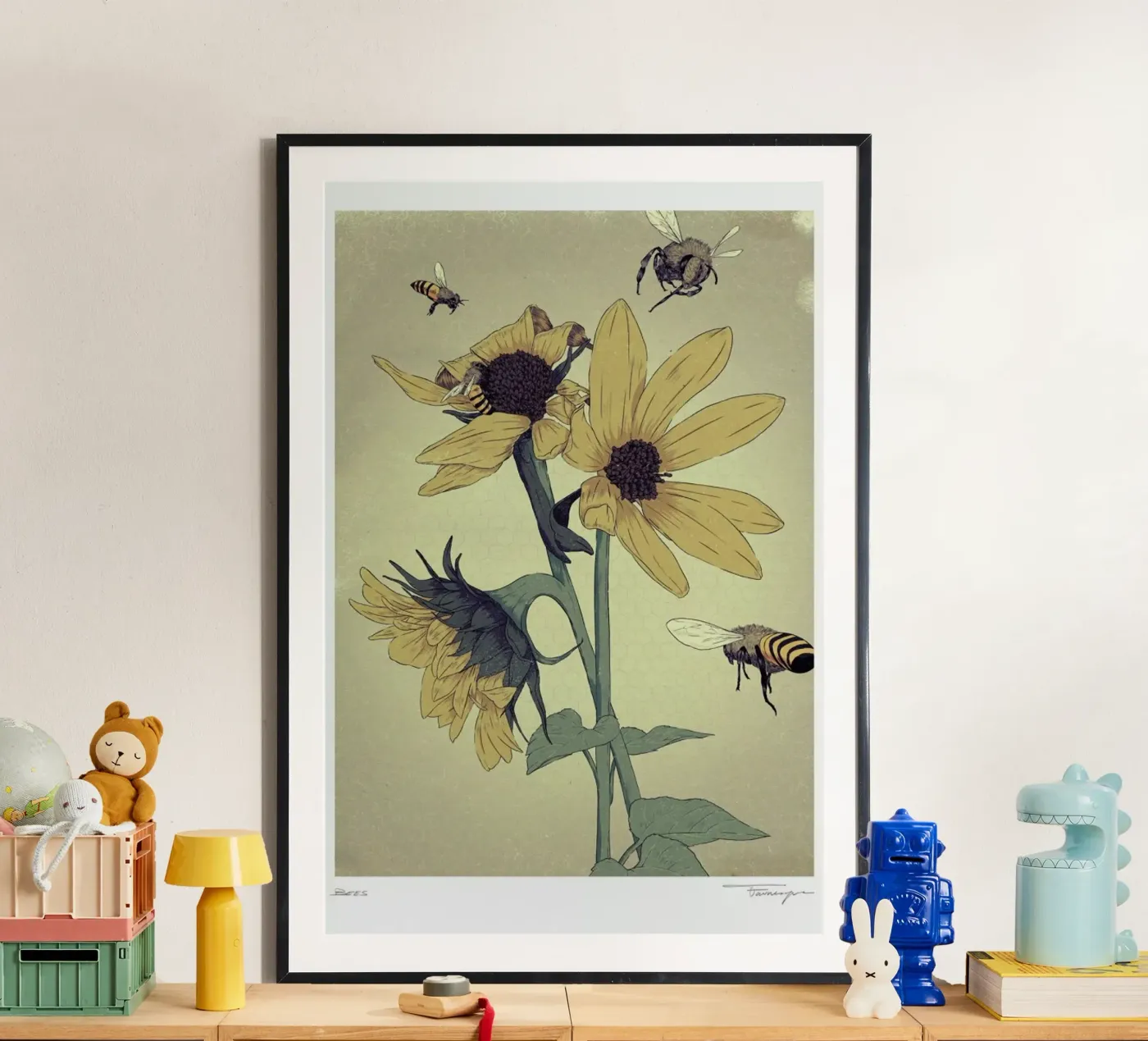 Bees poster by Faunesque
