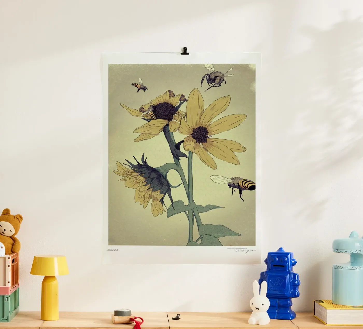 Bees poster by Faunesque