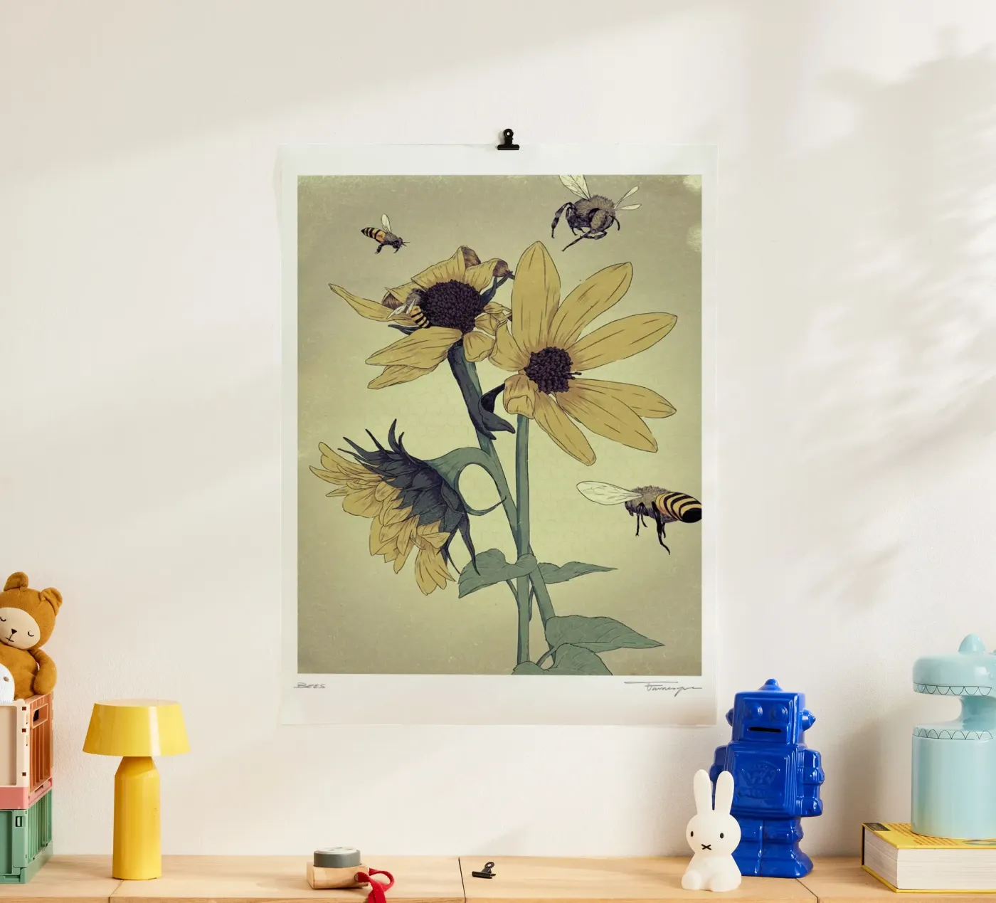 Bees poster by Faunesque
