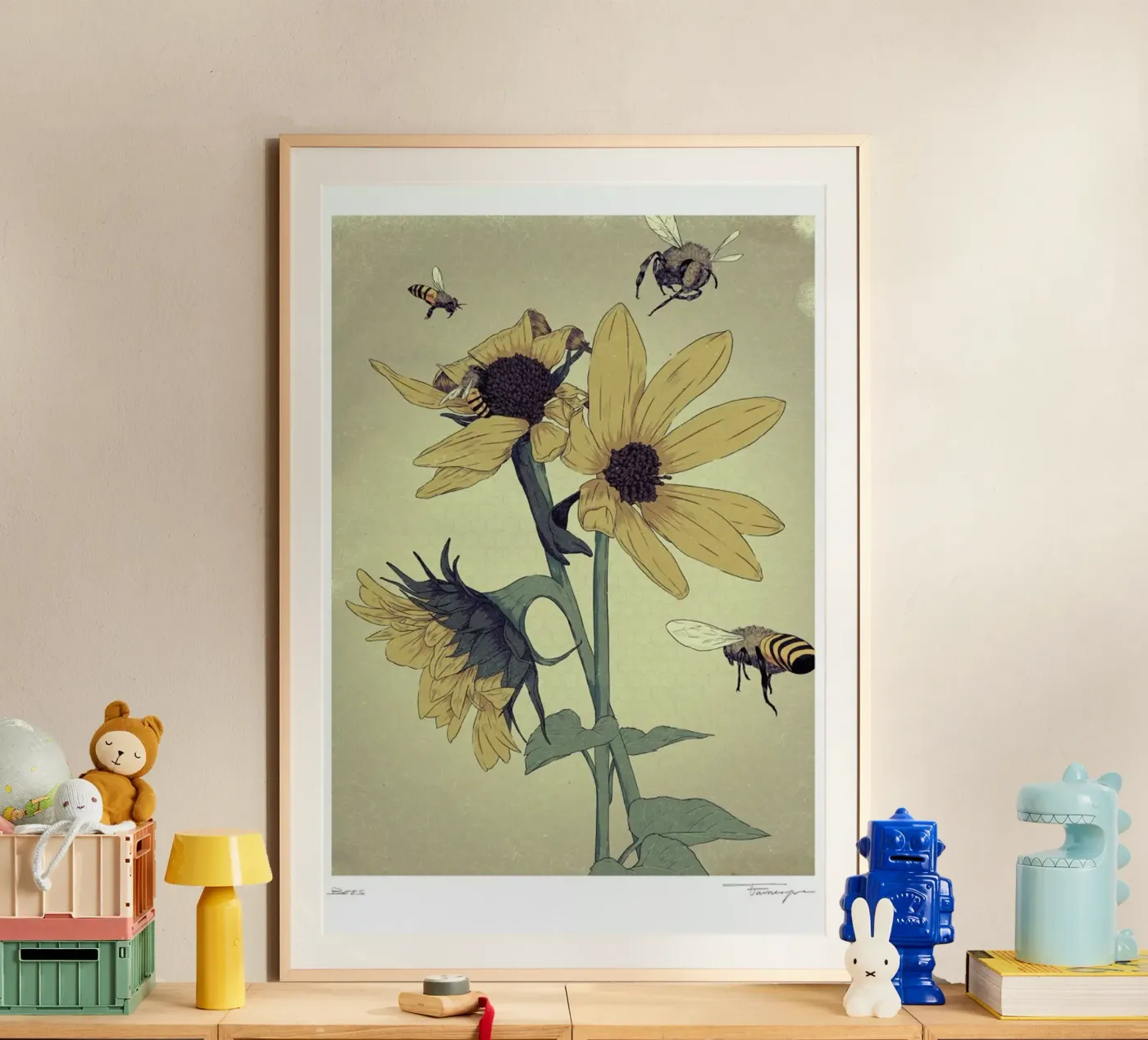 Bees poster by Faunesque
