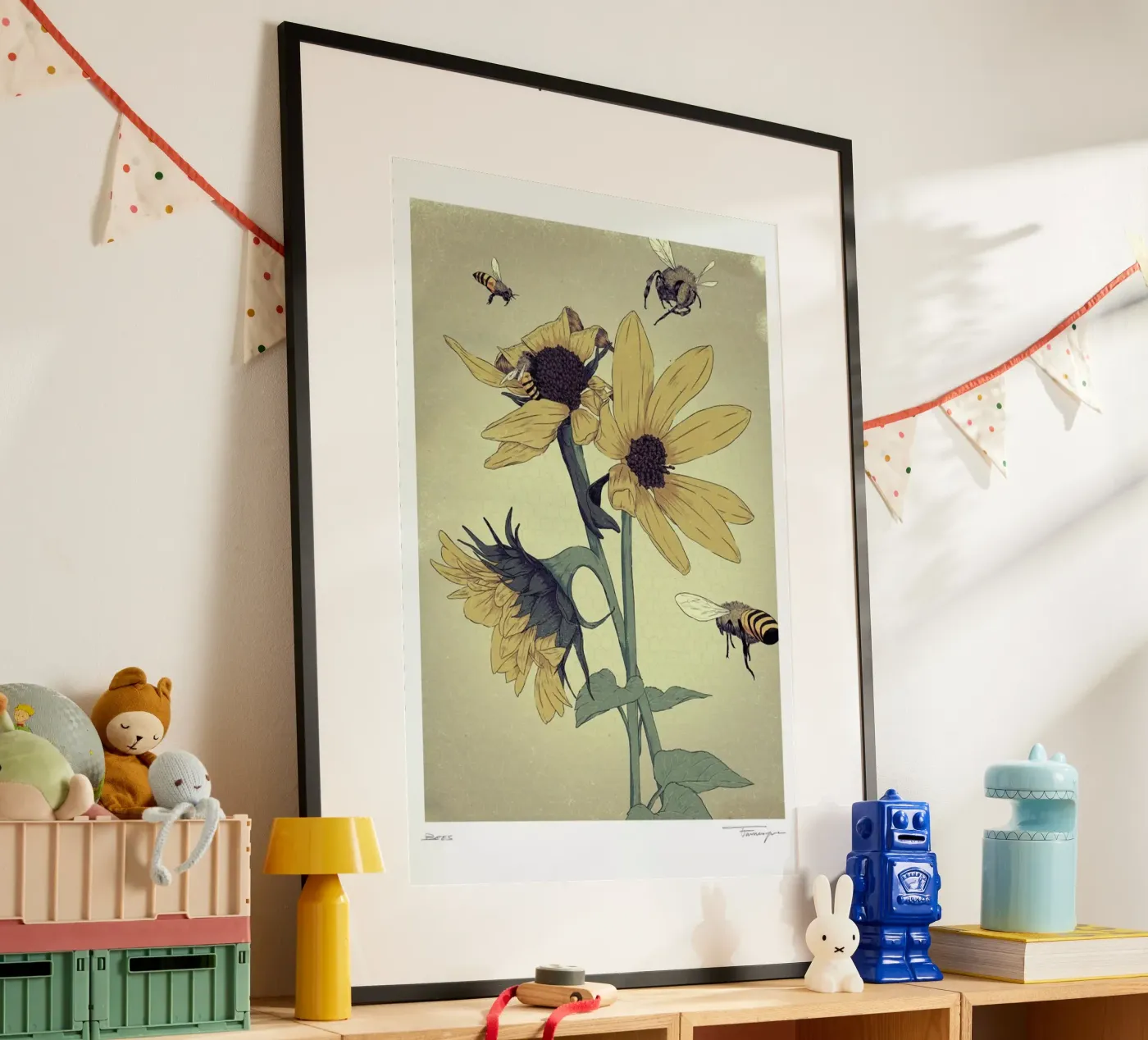 Bees poster by Faunesque