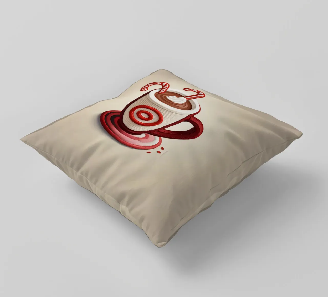 una tazza piena di cioccolata calda cuscino da DesignDoodle