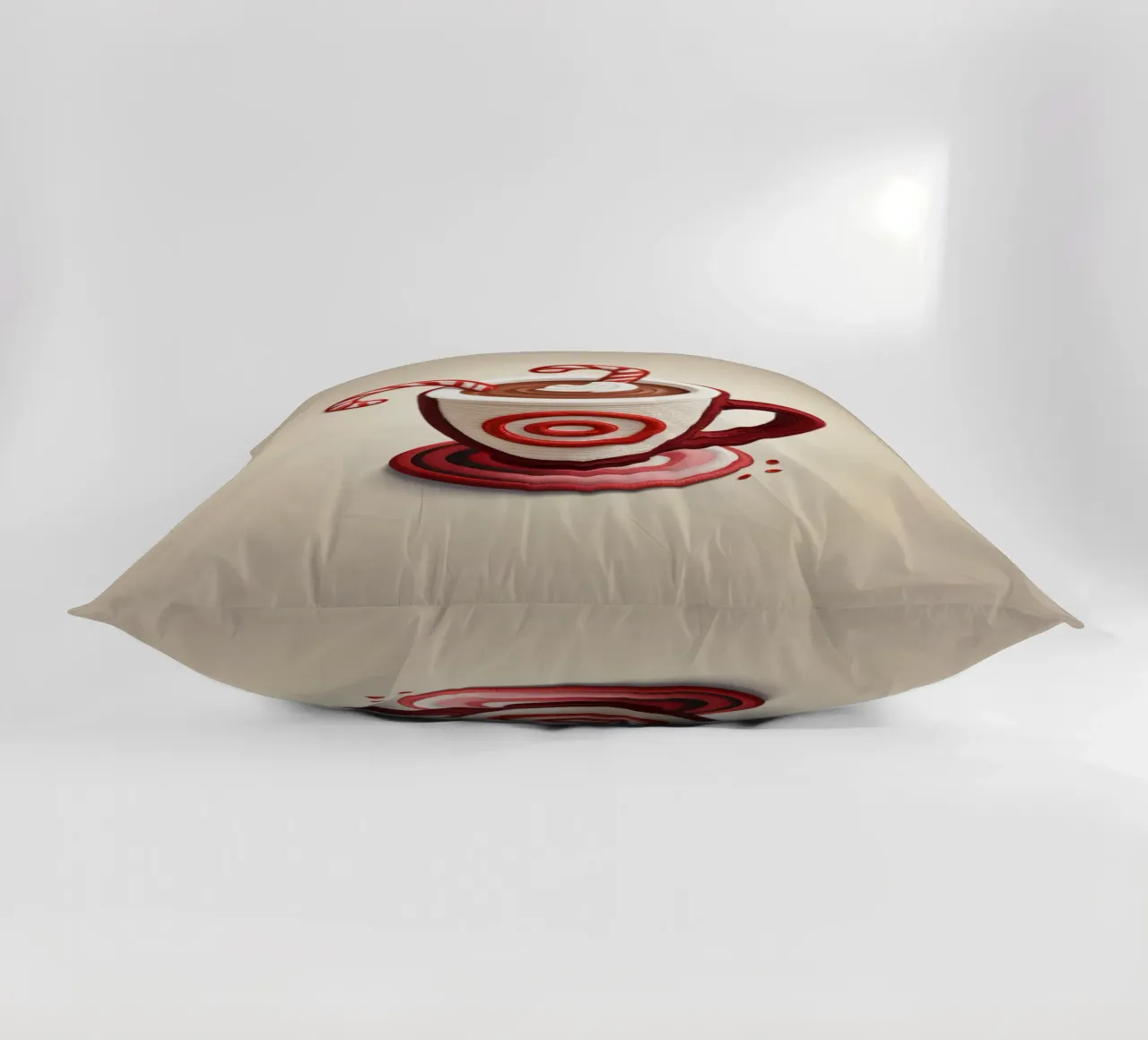 una tazza piena di cioccolata calda cuscino da DesignDoodle