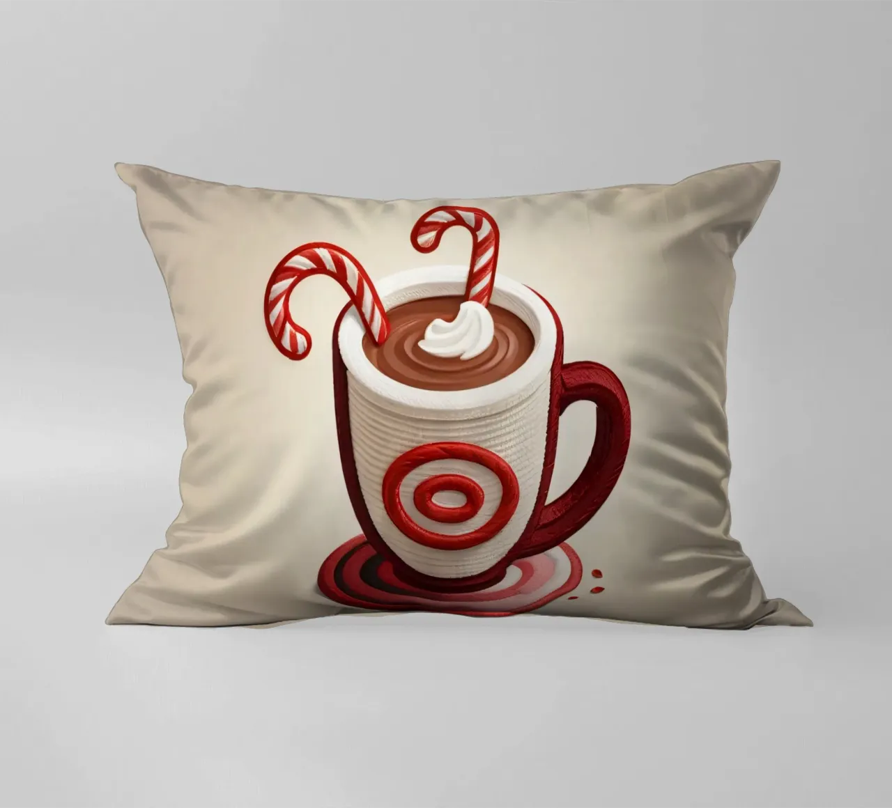 una tazza piena di cioccolata calda cuscino da DesignDoodle