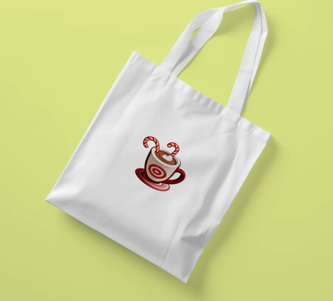 una tazza piena di cioccolata calda borsa in juta da DesignDoodle